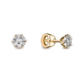 Серьги из золота с бриллиантом Русские Самоцветы (Арт.59049)