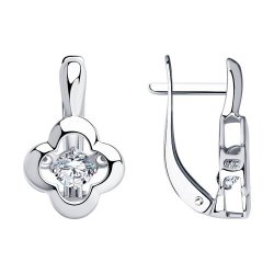 Серьги из серебра с фианитами (Арт.94022934)