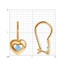 Серьги из золота с голубыми фианитами (Арт.027227)