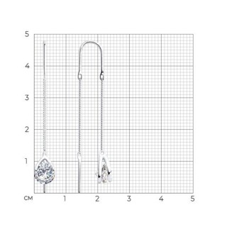 Серьги из серебра с фианитами «Хрустальная Капля» Соколов (арт.94023281)