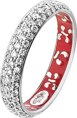 Кольцо из белого золота с бриллиантом и эмалью (Арт.k2hlrwg_8502o_55)