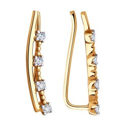 Серьги из золота с фианитами (Арт.029036)