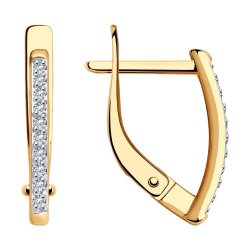 Серьги из золота с фианитами (Арт.029477)