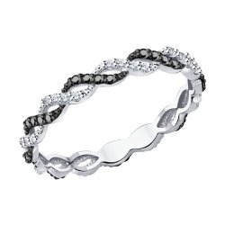 Кольцо из белого золота с бриллиантами (Арт.7010140-3)