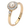 Кольцо золото с жемчугом и фианитами «Lady Shine» Estet (арт.01К3311541-1)