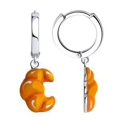 Серьги из серебра с эмалью (Арт.94026064)