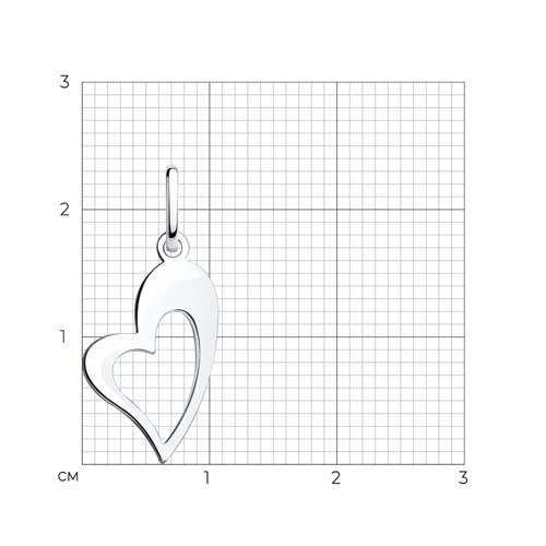 Серебряный кулон «Открытое сердце» SOKOLOV (арт. 94030691)