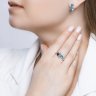 Кольцо золотое пробы 585 с миксом камней (Арт.717019-3)