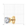 Серьга из золота с бриллиантом выращенным (Арт.9170007-5)