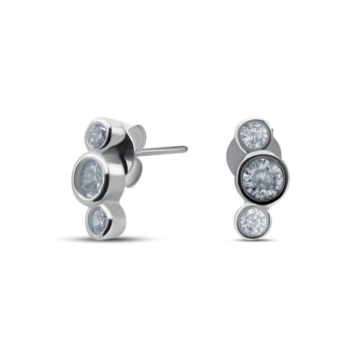 Серьги серебряные с кубическим цирконием «Крылья света» MyJewels (арт.0220)