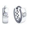 Серьги из белого золота с фианитами (Арт.028647-3)