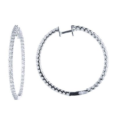 Серьги из белого золота с бриллиантом (Арт.aae3774_sr_wg)