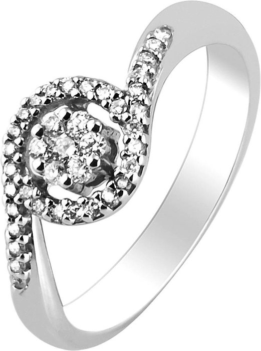 Кольцо из белого золота с бриллиантом (Арт.anb_1385)