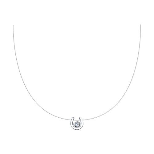 Колье из серебра с фианитом (Арт.94070275)