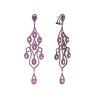 Серьги золото с аметистом, бриллиантами и сапфиром «Вечерний Арт-Нуво» MY JEWELS (арт.E02342K_SR_PS_AM_BLK)