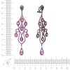 Серьги золото с аметистом, бриллиантами и сапфиром «Вечерний Арт-Нуво» MY JEWELS (арт.E02342K_SR_PS_AM_BLK)