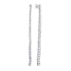 Серьги из серебра с фианитом (Арт.sl-e03135-x-w-x-x-w)