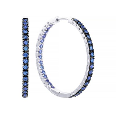 Серьги из белого золота с сапфиром и топазом (Арт.e1417014wb003_sr_glsa_bt_wg)