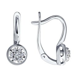 Серьги из белого золота с бриллиантами (Арт.1021727-3)