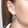 Серьги конго из серебра (Арт.94140010)