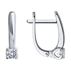 Серьги из белого золота с бриллиантами (Арт.1021829-3)
