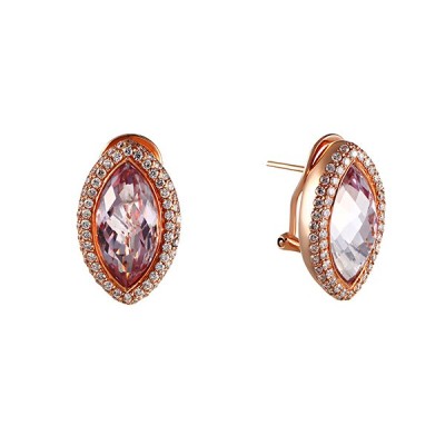 Серьги золотые с аметистом и бриллиантами «Розовый Шик» MY JEWELS (арт.E31722A0F_SR_AM_PINK)