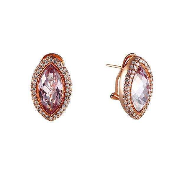 Серьги из золота с аметистом и бриллиантом (Арт.e31722a0f_sr_am_pink)