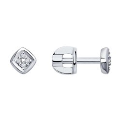 Серьги из белого золота с бриллиантами (Арт.1021931-3)