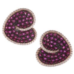 Серьги из золота с бриллиантом и рубином (Арт.e38923a0f14rb001_ru_pink)