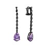 Серьги из золота с аметистом и бриллиантом (Арт.e600499ame009_sr_db_am_blk)