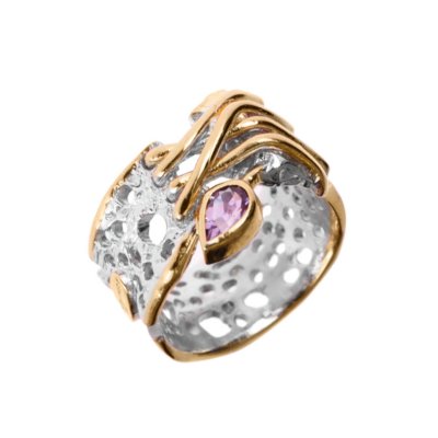 Серебряное кольцо BEAVERS с аметистом 1083a