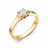 Золотое кольцо с бриллиантом Алькор КЮЗ (Золото) 14310-356