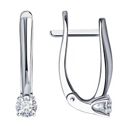 Серьги из белого золота с бриллиантами (Арт.1022088-3)