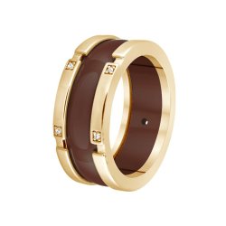 Кольцо из серебра с керамикой и куб. цирконием (Арт.tc-r00942-1-br-g-x-x-w)