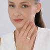 Кольцо из белого золота с выращенными бриллиантами «Сияние гармонии» Соколов (арт.1012857-3-5)
