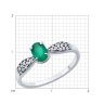 Кольцо из серебра с агатом и фианитами (Арт.94-310-00176-2)