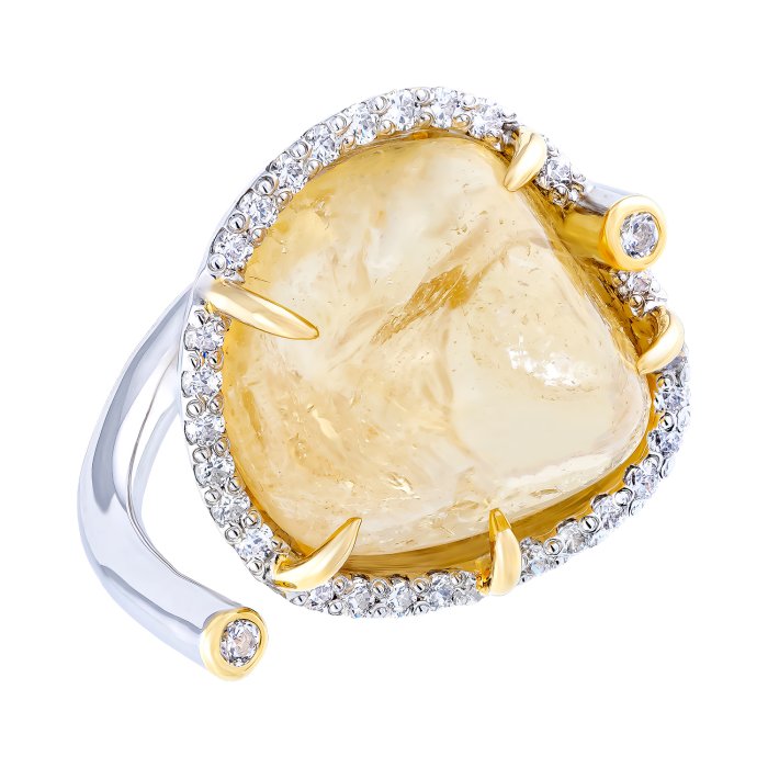 Серебряное кольцо BEAVERS с цитрином 12268ct_ex