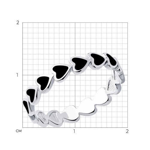 Кольцо из серебра с эмалью (Арт.94014593)