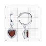 Серьги из серебра с гранатами и фианитами (Арт.92022932)