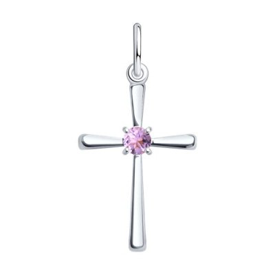 Подвеска из серебра с аметистом (Арт.92030720)