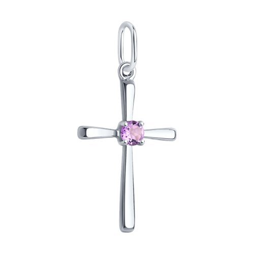 Подвеска из серебра с аметистом (Арт.92030720)