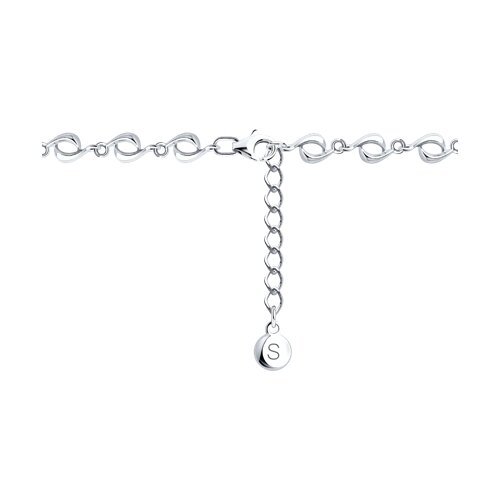 Браслет из серебра с топазами и фианитами «Морской бриз» Соколов (арт.92050163)