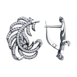 Серьги из серебра с фианитами (Арт.94-120-02005-1)