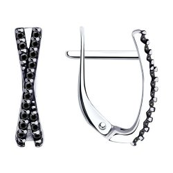 Серьги из серебра с фианитами (Арт.94-120-01512-1)