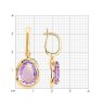 Серьги золотые пробы 375 с аметистом (Арт.37727353)