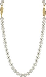 Ожерелье из серебра с жемчугом и кристаллом swarovski (Арт.29l-p44-g-1)