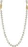 Ожерелье из серебра с жемчугом и кристаллом swarovski (Арт.29l-p44-g-1)