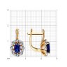 Серьги из комбинированного золота с бриллиантами и сапфирами (Арт.51-220-01999-1)