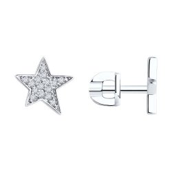 Серьги из белого золота с бриллиантами (Арт.1022249-3)
