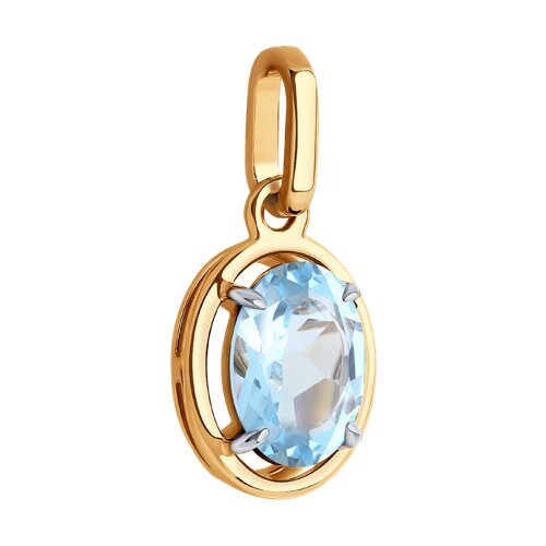 Подвеска золотая пробы 585 с топазом (Арт.51-330-01927-1)